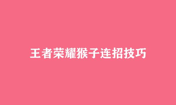 王者荣耀猴子连招技巧