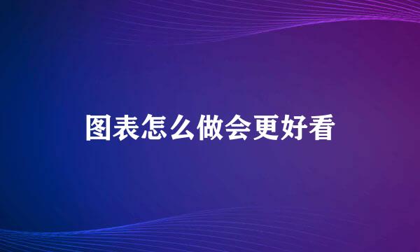 图表怎么做会更好看