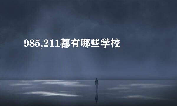 985,211都有哪些学校