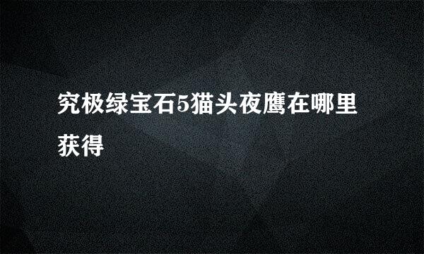 究极绿宝石5猫头夜鹰在哪里获得