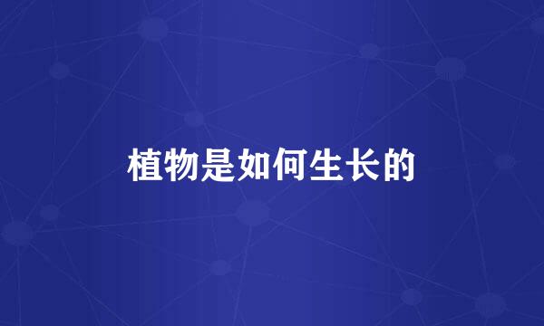 植物是如何生长的