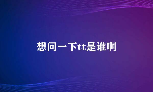 想问一下tt是谁啊