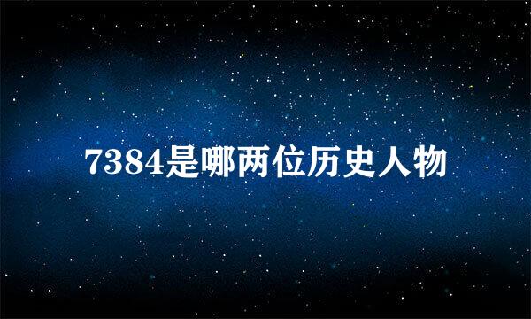 7384是哪两位历史人物