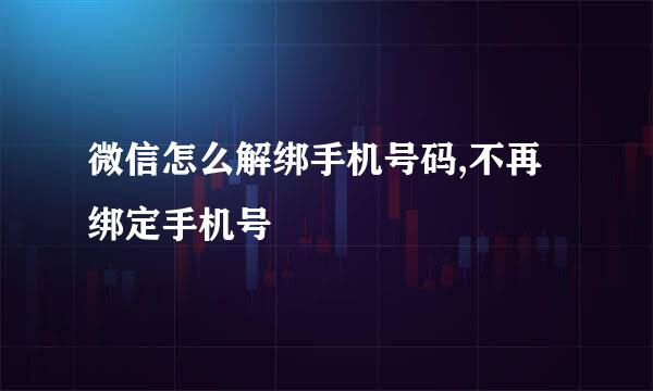 微信怎么解绑手机号码,不再绑定手机号