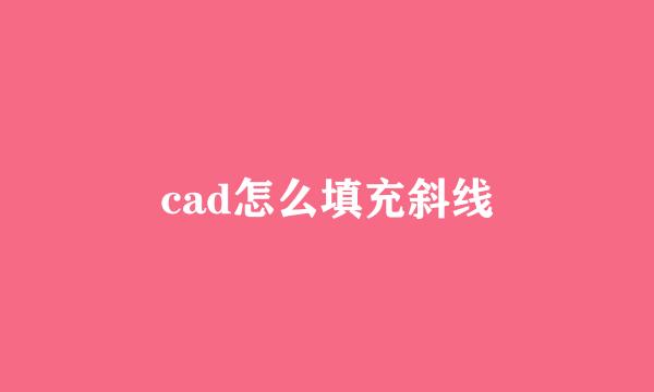 cad怎么填充斜线