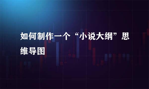 如何制作一个“小说大纲”思维导图