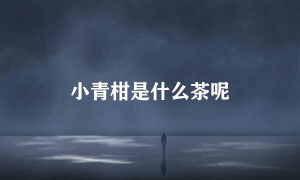 小青柑是什么茶呢
