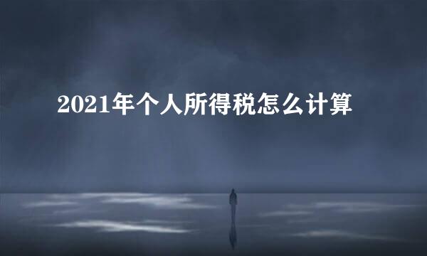 2021年个人所得税怎么计算