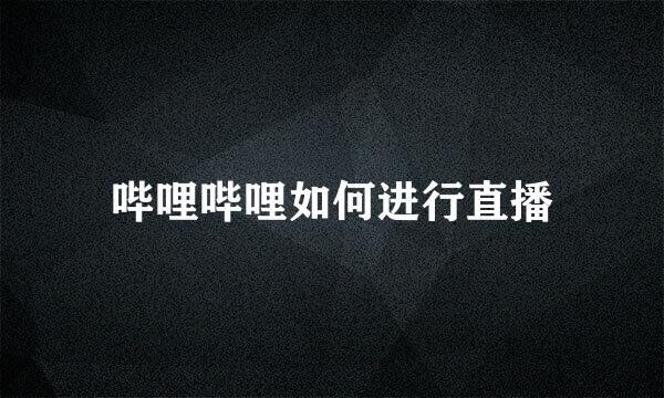 哔哩哔哩如何进行直播