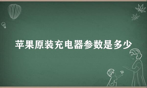 苹果原装充电器参数是多少