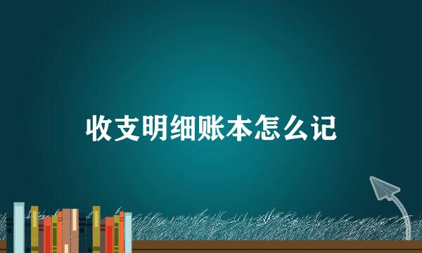 收支明细账本怎么记