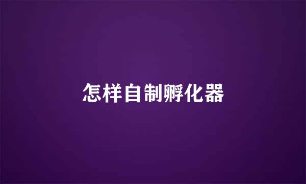 怎样自制孵化器