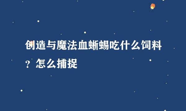 创造与魔法血蜥蜴吃什么饲料？怎么捕捉
