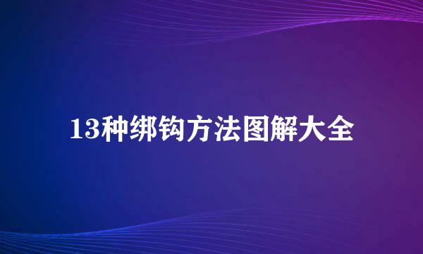 13种绑钩方法图解大全