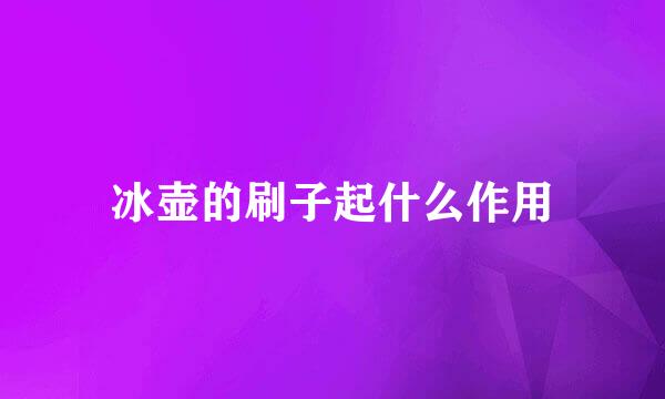 冰壶的刷子起什么作用
