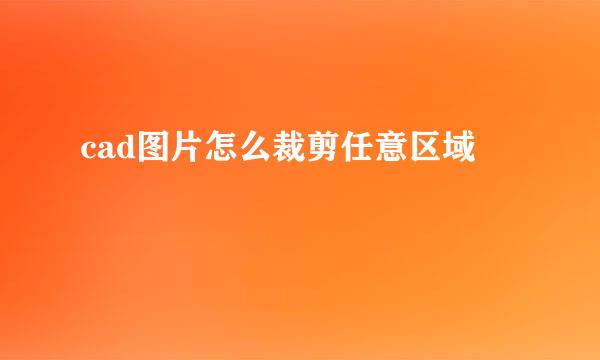 cad图片怎么裁剪任意区域