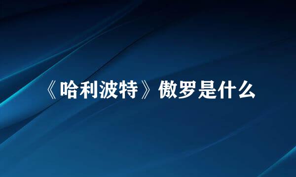 《哈利波特》傲罗是什么
