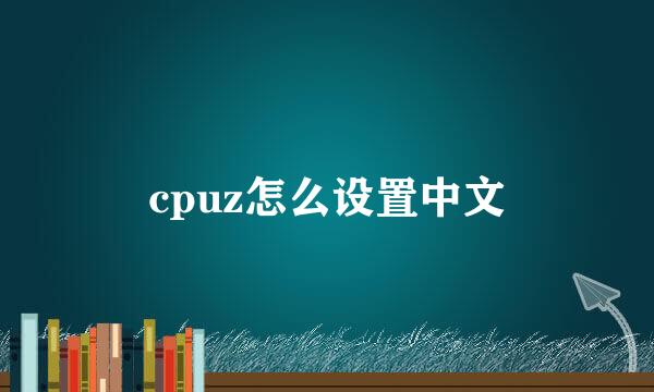 cpuz怎么设置中文