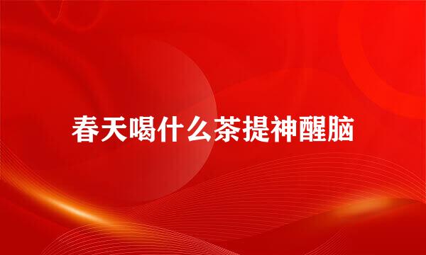 春天喝什么茶提神醒脑