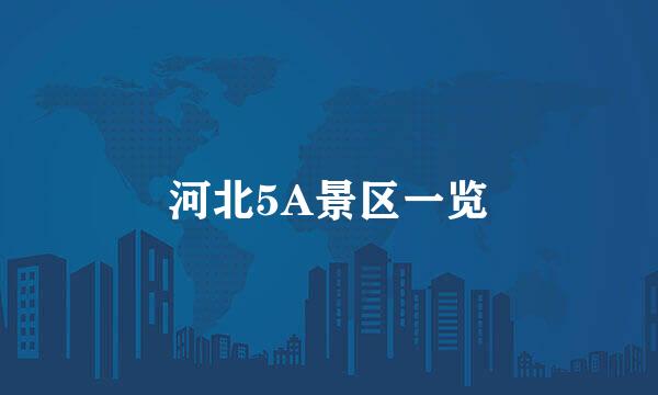 河北5A景区一览