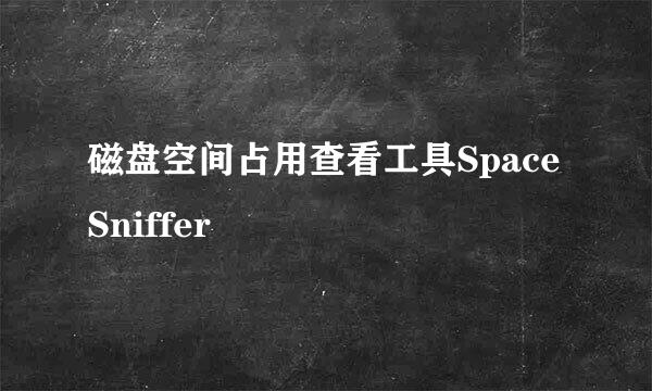 磁盘空间占用查看工具SpaceSniffer
