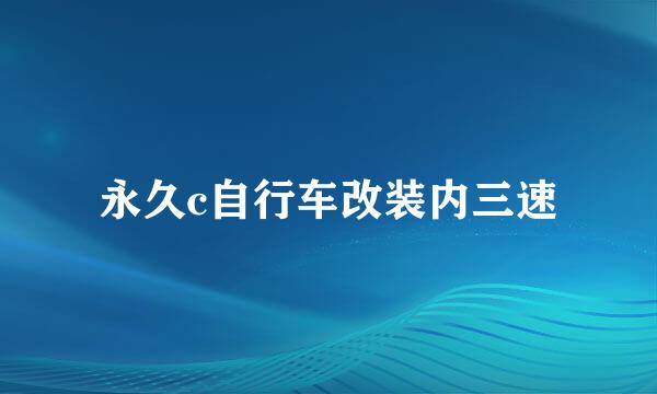 永久c自行车改装内三速