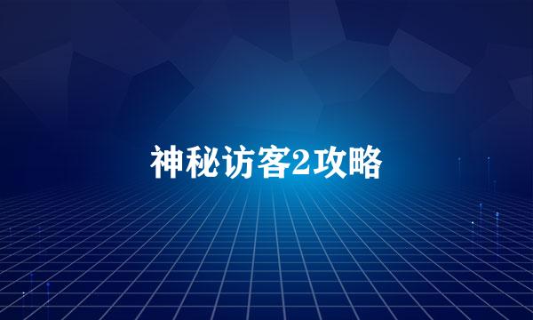 神秘访客2攻略