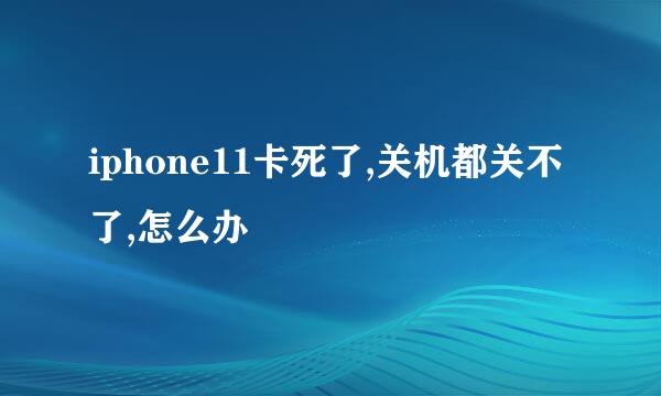 iphone11卡死了,关机都关不了,怎么办