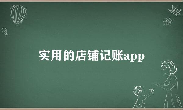 实用的店铺记账app