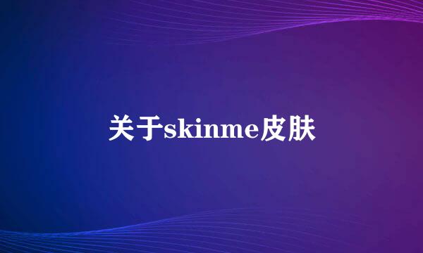 关于skinme皮肤