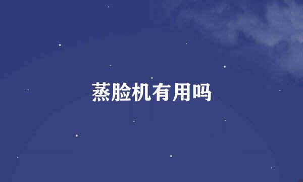 蒸脸机有用吗