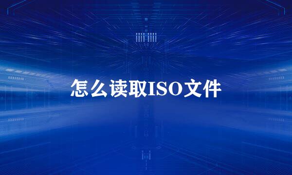 怎么读取ISO文件