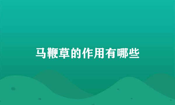 马鞭草的作用有哪些
