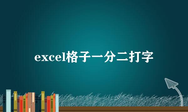 excel格子一分二打字