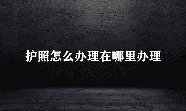 护照怎么办理在哪里办理