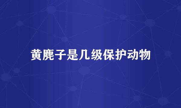 黄麂子是几级保护动物