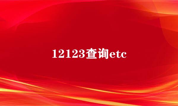12123查询etc