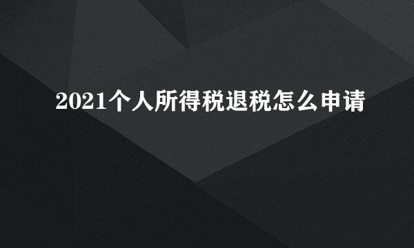 2021个人所得税退税怎么申请