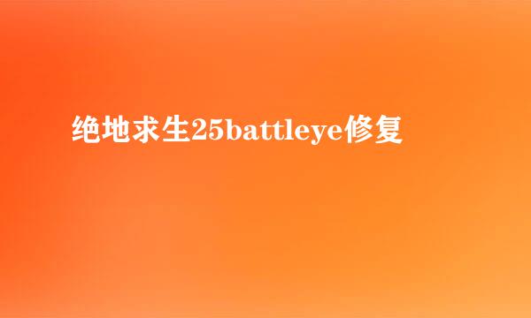 绝地求生25battleye修复