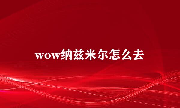 wow纳兹米尔怎么去