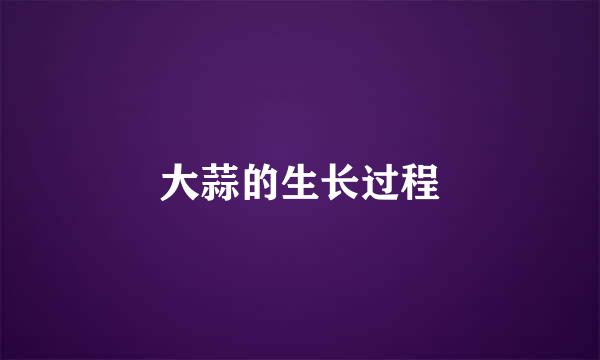 大蒜的生长过程