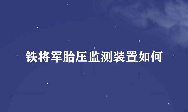 铁将军胎压监测装置如何
