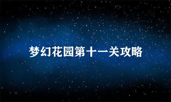 梦幻花园第十一关攻略