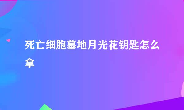 死亡细胞墓地月光花钥匙怎么拿
