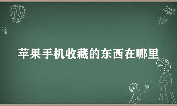 苹果手机收藏的东西在哪里