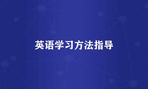 英语学习方法指导