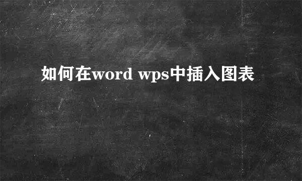 如何在word wps中插入图表