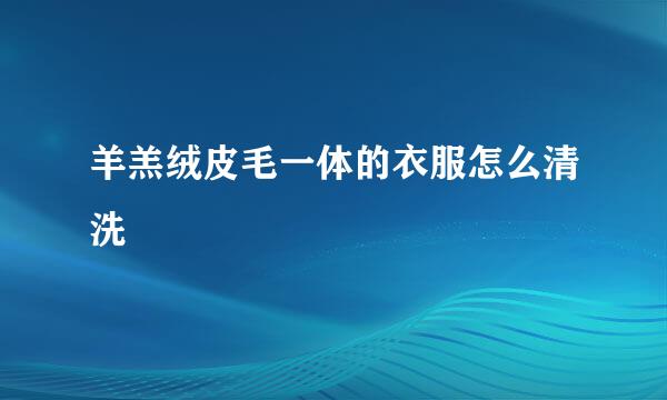 羊羔绒皮毛一体的衣服怎么清洗