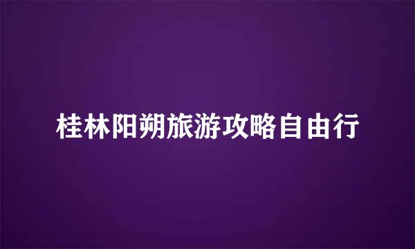 桂林阳朔旅游攻略自由行