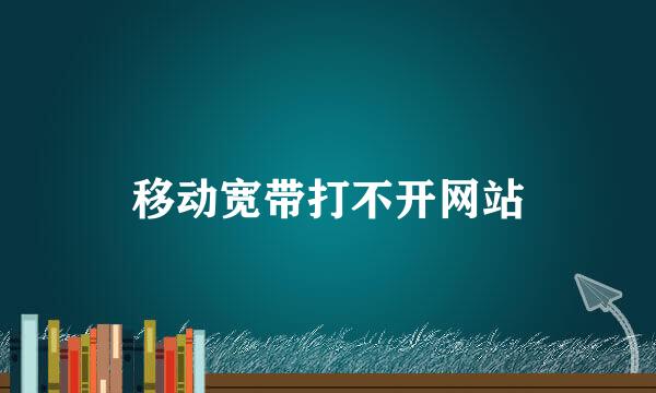 移动宽带打不开网站
